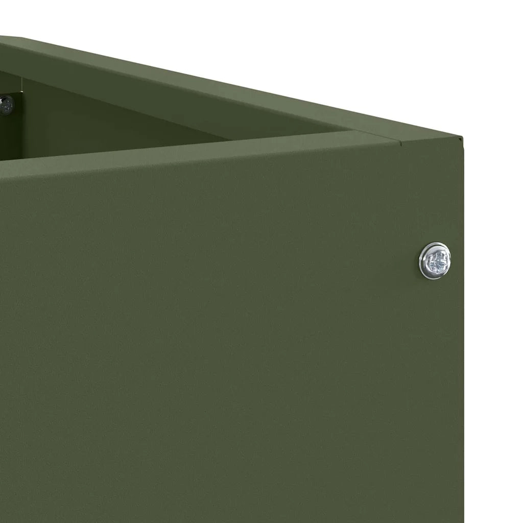 Vaso d'angolo Oliver verde 60 x 60 x 35 cm Acciaio 883643