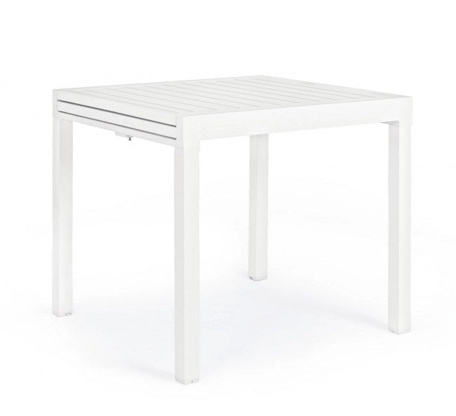 Tavolo Allungabile da Giardino 83-166x80x75h cm Pelagius Bianco