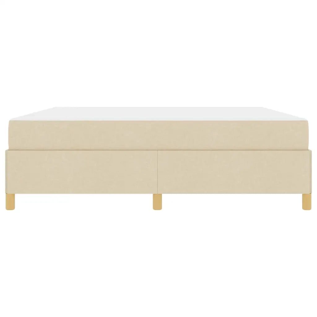 vidaXL Letto a molle Crema e Beige e Bianco 180 x 200 cm Tessuto