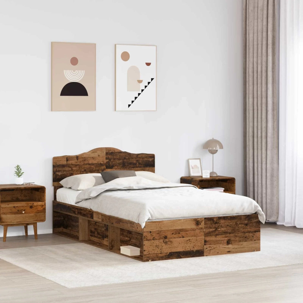 Struttura del letto Legno vecchio 135 x 190 cm Pino massello 3412914