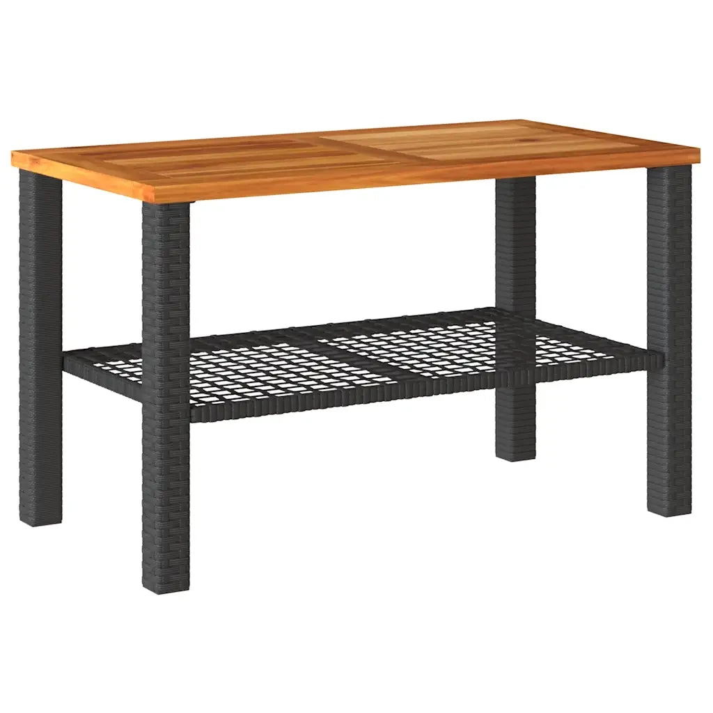 Set Divani da Giardino 4 pz | Set Salotto da Giardino con Cuscini Nero in Polyrattan