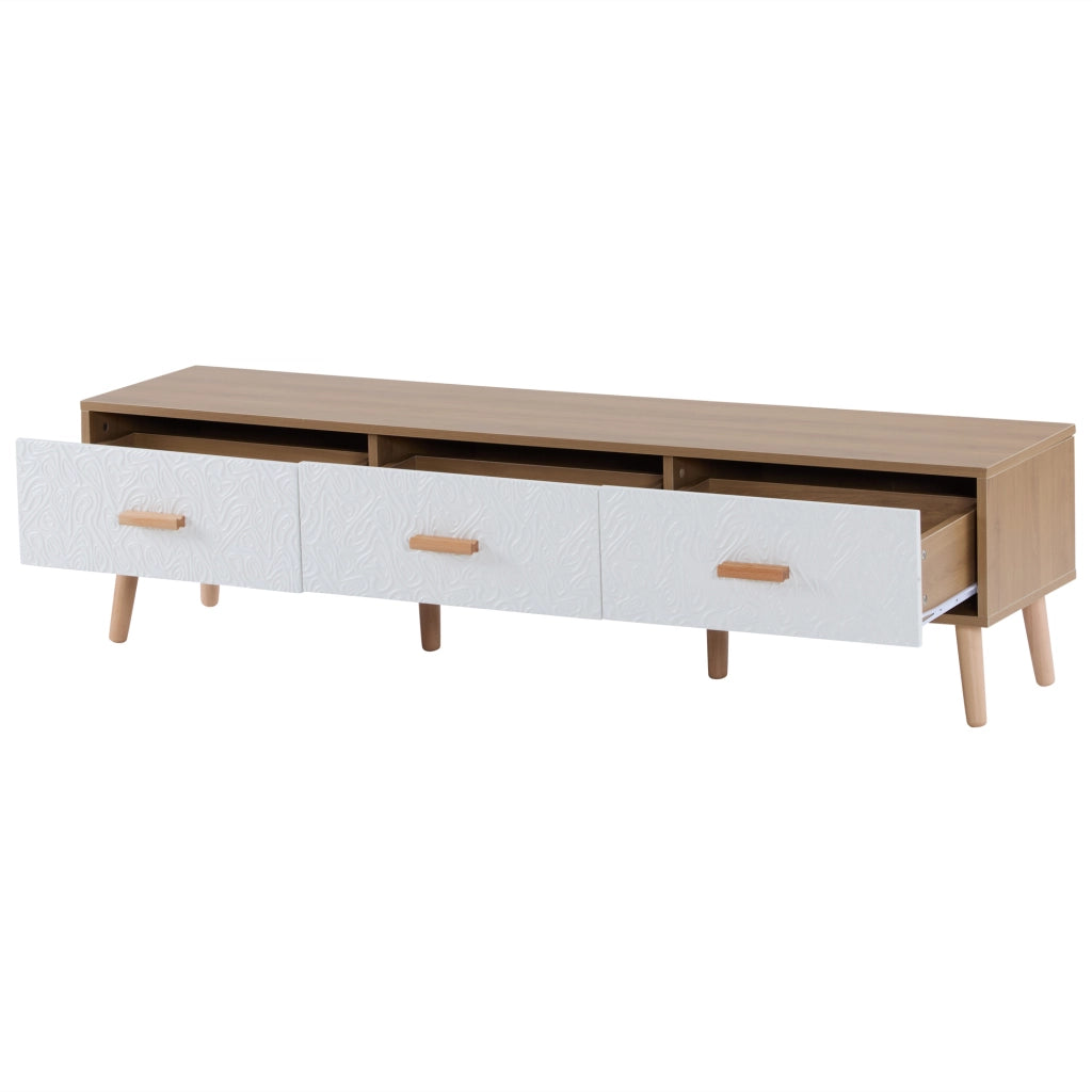 Mobile TV Vintage in Legno ¨C Xylo ¨C Bianco, 150x35x39 cm