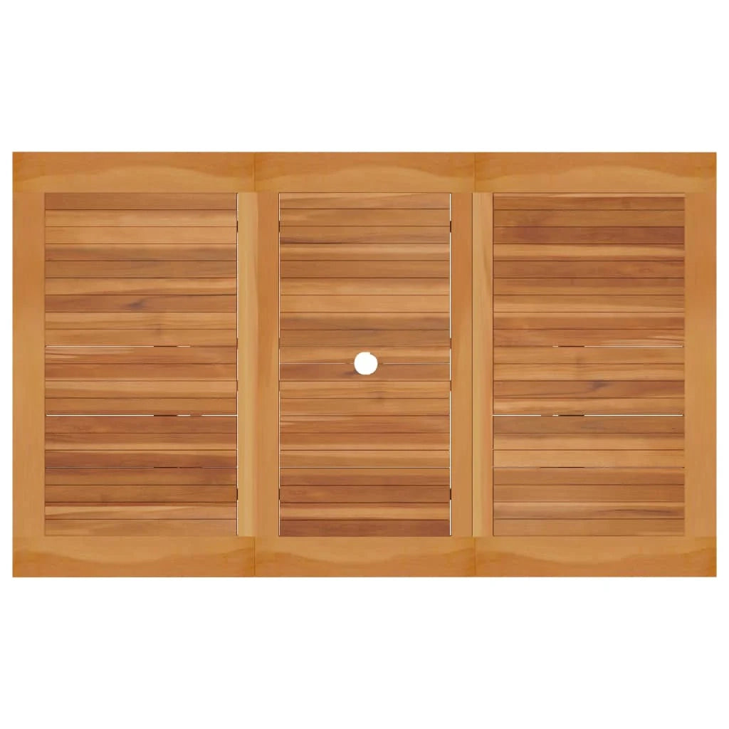 Set di mobili da giardino mobili da esterno 5 pezzi con cuscini grigi legno massello di teak 02_0016383