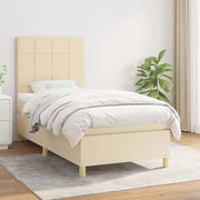 Giroletto a Molle con Materasso Crema 80x200 cm inTessuto 3142294