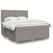 Giroletto a Molle con Materasso Tortora 180x200 cm in Tessuto