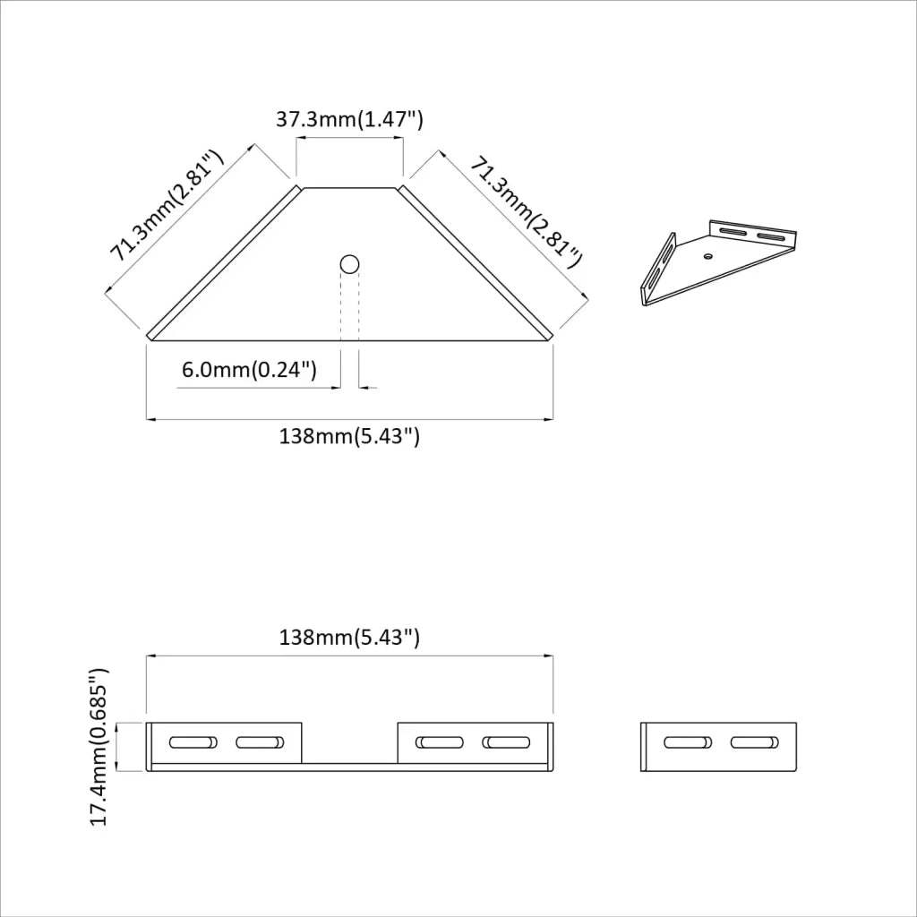 Staffa Angolare 12 pcs Nero 138,5 x 50,5 x 16 mm Ferro