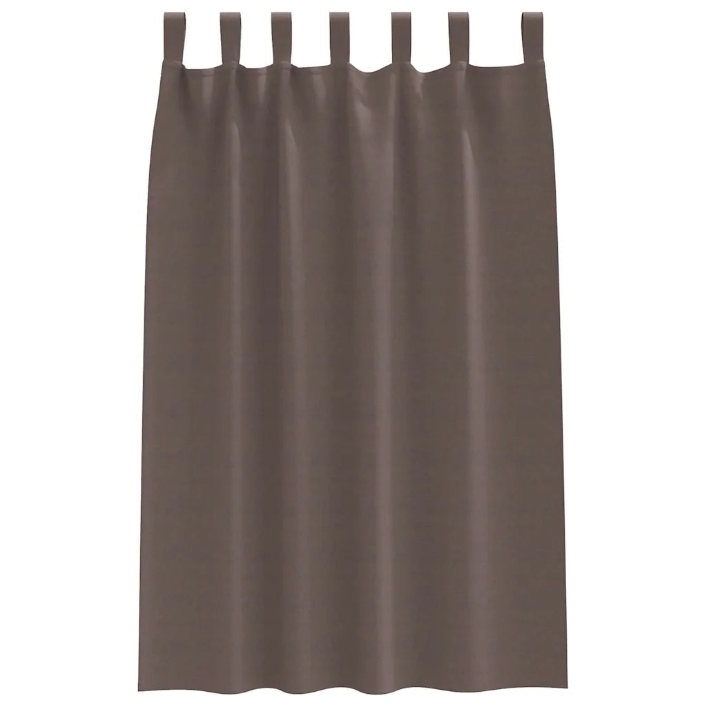 Tende Blackout con Anelli 2 pcs Marrone Scuro 175 x 140 cm 4107554
