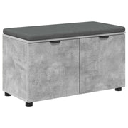 Panca per ingresso con cuscino Grigio Cemento 80 x 38 x 46 cm