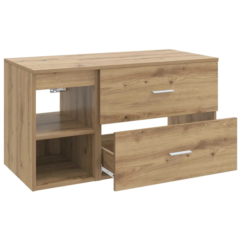 Set di mobili per il bagno 2 pz Rovere Artigianale 3403943
