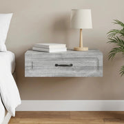 Tavolino da Parete Laterale Grigio Sonoma 59 x 34,5 x 17 cm 899341