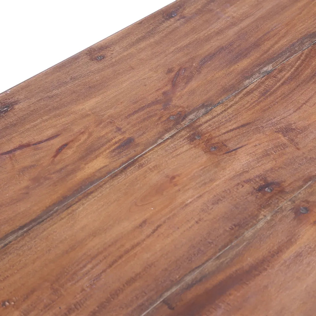 Scrivania con Cassetti Bianca 117x57x75 cm Massello di Mogano 283908