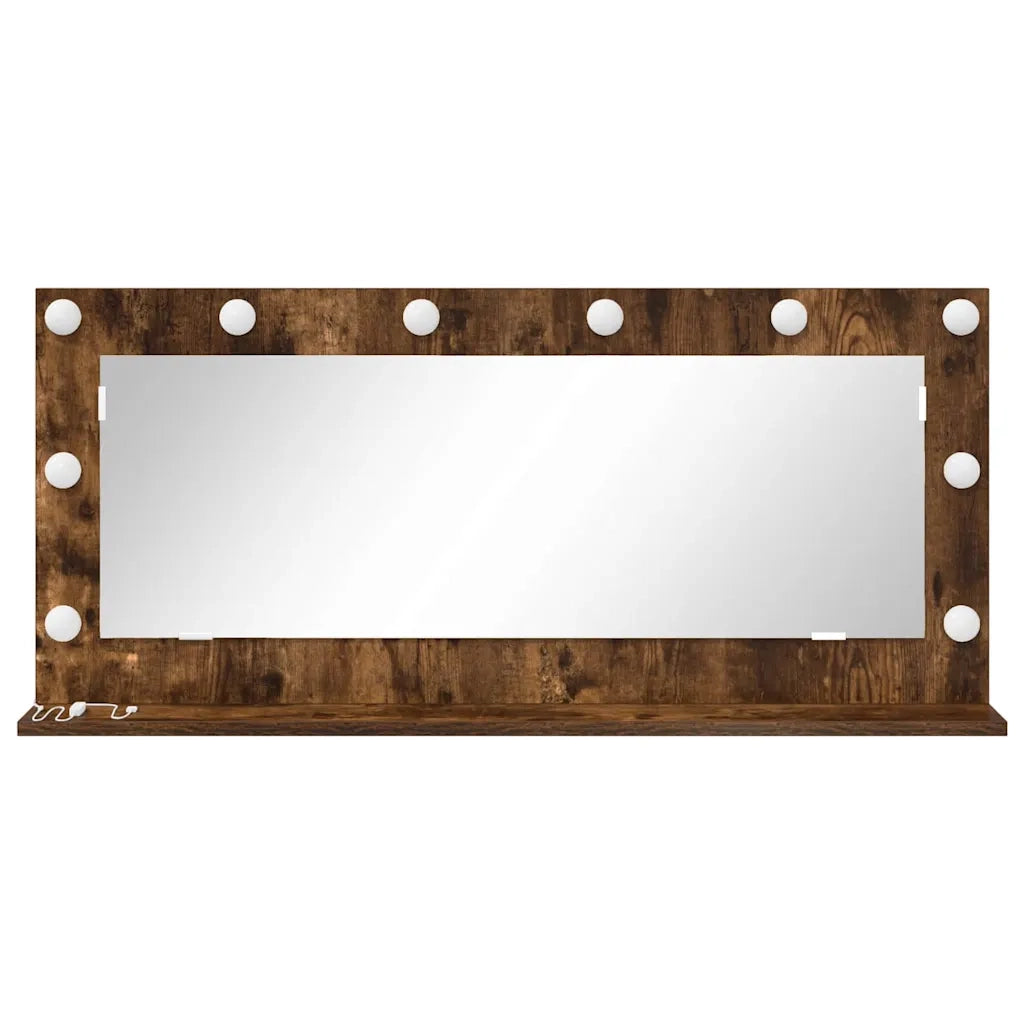 Specchio da Vanità Rovere fumé 100 x 45 x 18 cm Rettangolare 868329