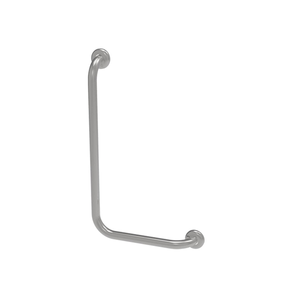 Maniglia verticale sinistra cm 35x65 inox lucido per bagni disabili ed anziani