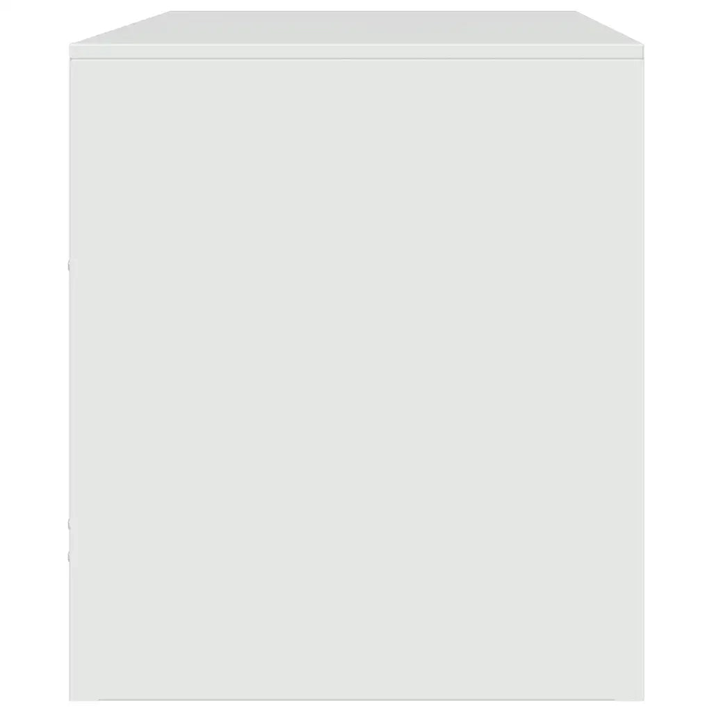 Mobile Porta TV Bianco 67x39x44 cm in Acciaio