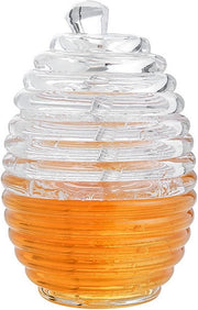 Honing 265 ml trasparente - Set di applicazione con pennello e coperchio - Contenitore di conservazione per cucina da casa, campeggio, barbecue - Sirop di acero caramellato.
