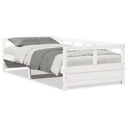 Letto singolo | Letto per adulti | Dormeuse senza Materasso Bianca 80x200 cm Legno Massello Pino