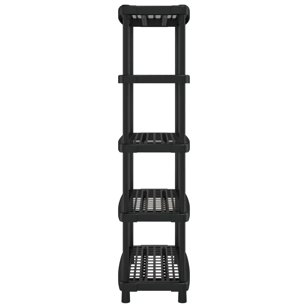 Scaffale a 5 Ripiani Nero 93,5x45,5x194,5 cm in PP 4007261