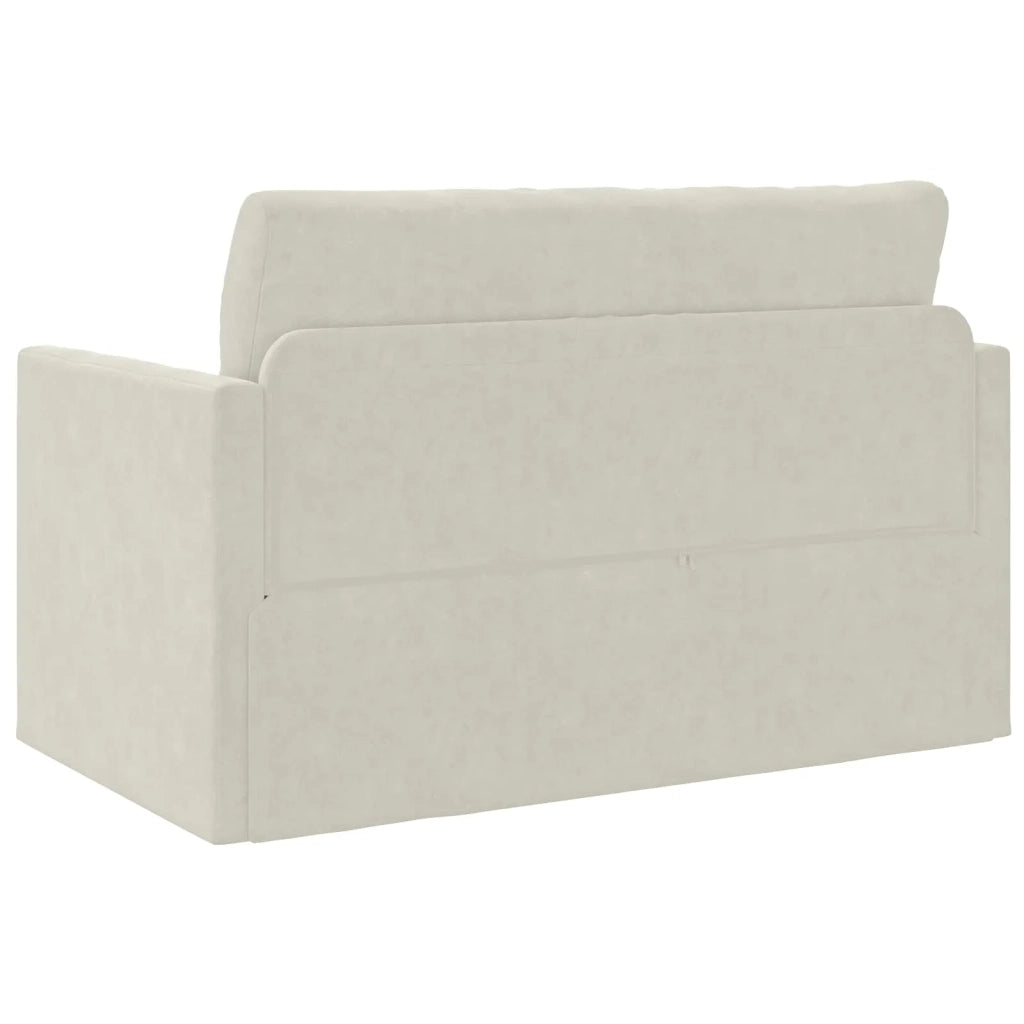 Divano letto | Sof¨¤ letto | Letto singolo Crema 124 x 71 x 78 cm Velluto