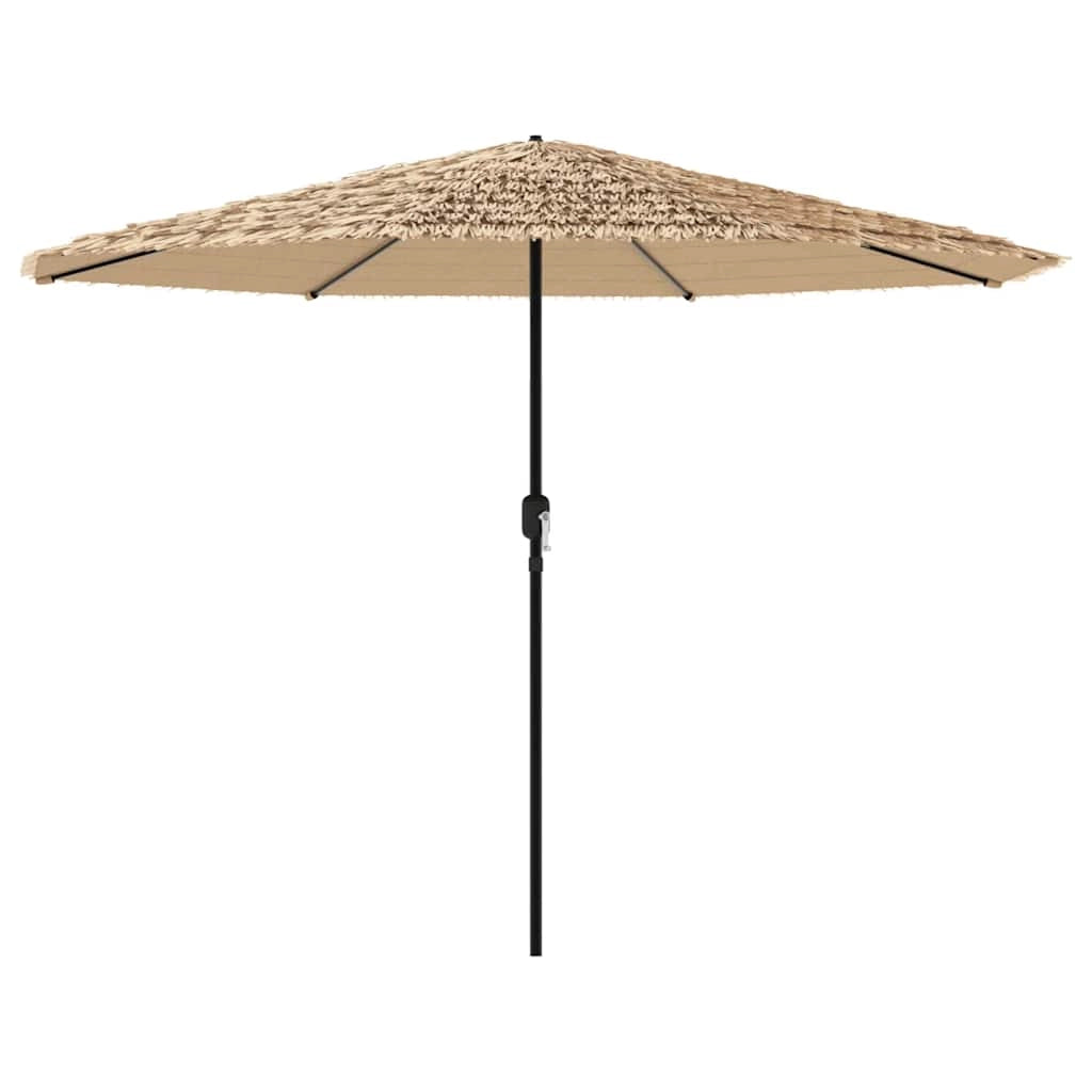 Ombrellone da giardino quadrato con meccanismo a manovella 324 x 324 x 247 cm poliestere marrone 02_0056404