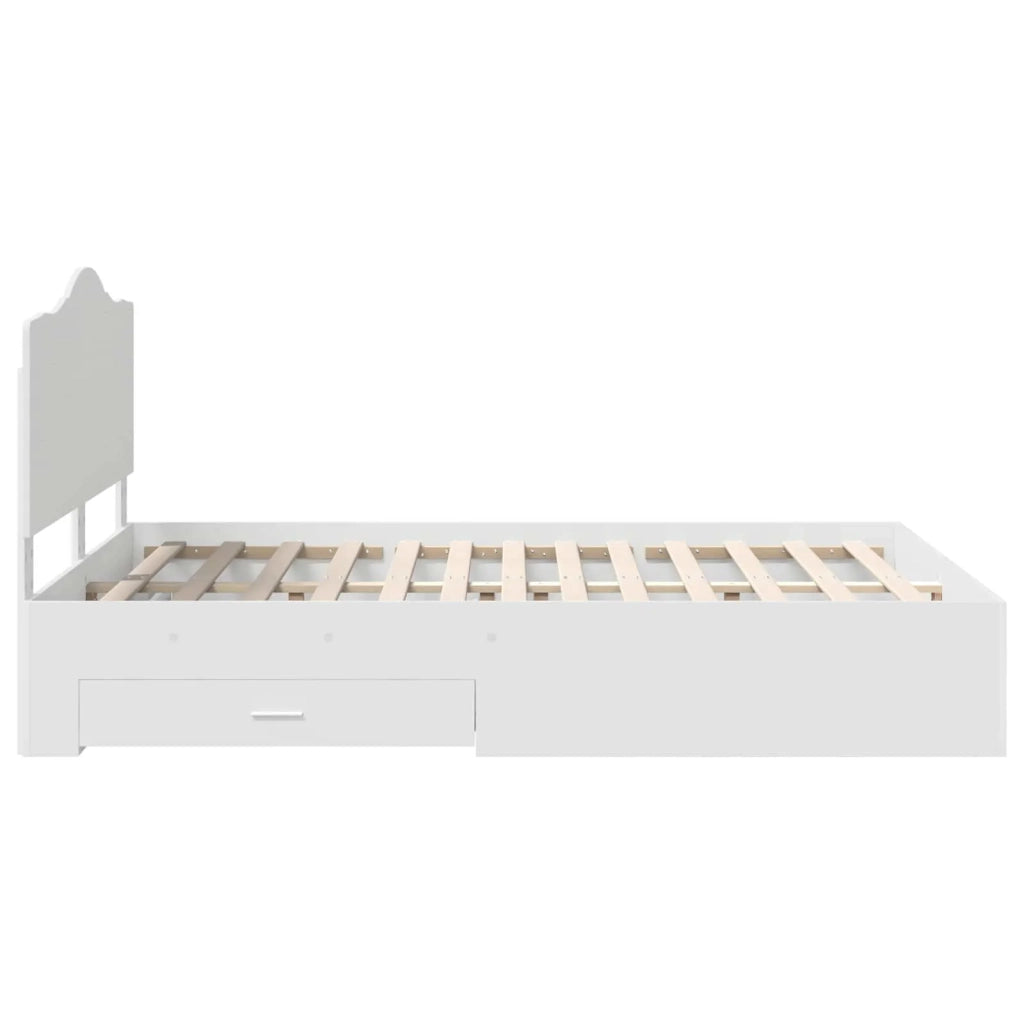 Struttura del letto Bianco 140 x 190 cm Legno multistrato