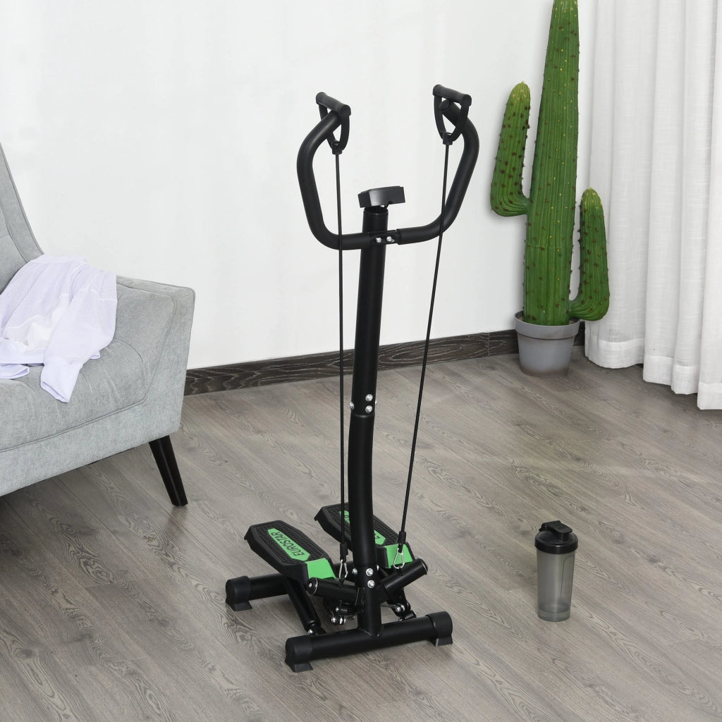 Stepper Fitness con Manubri e Schermo LCD ¨C zephmum ¨C 40x40x118 cm Nero