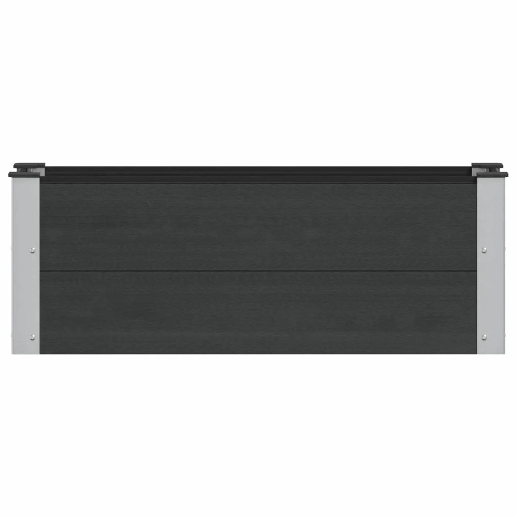 Letto rialzato da giardino Nero 100 x 30 x 36 cm alluminio 42039034
