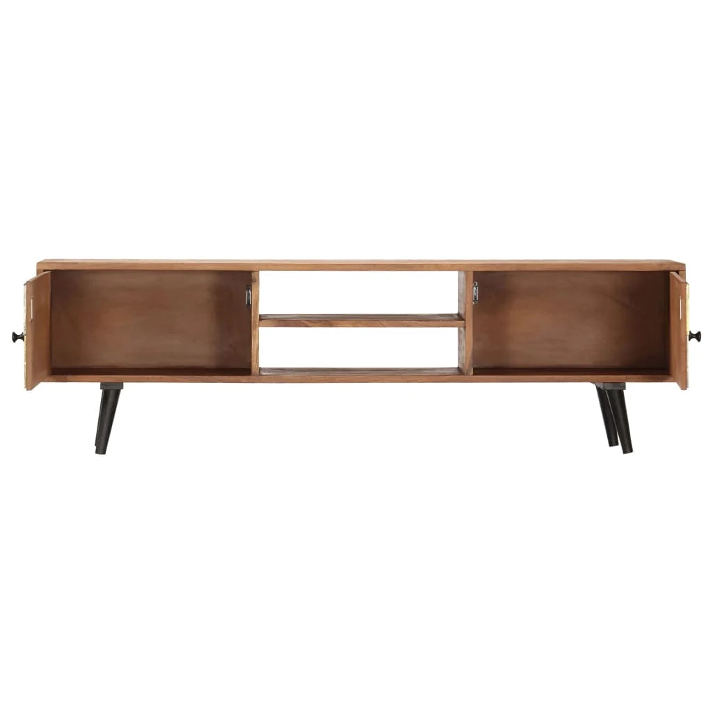 Pratico mobile porta TV/credenza di design 140 cm legno massello di acacia 2502074