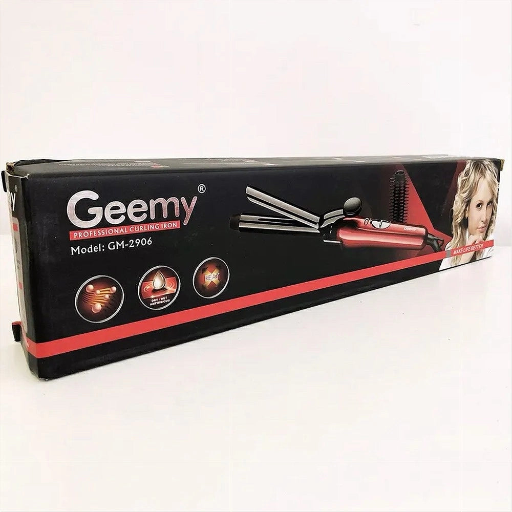 Trade Shop - Ferro Piastra Arricciacapelli Professionale 2in1 Ricci Mossi Con Pettine Gm-2906 -
