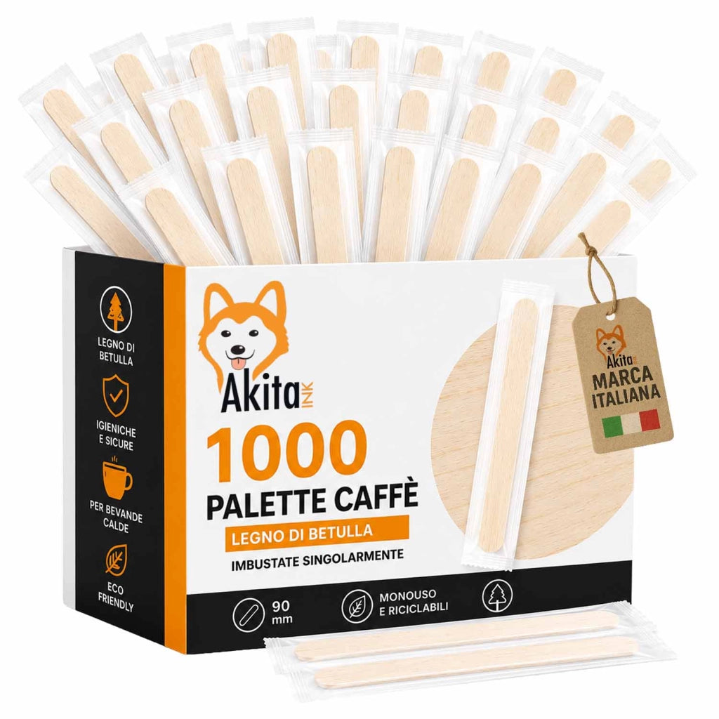 Akitaink 1000 Palette Caffe Legno Biodegradabili