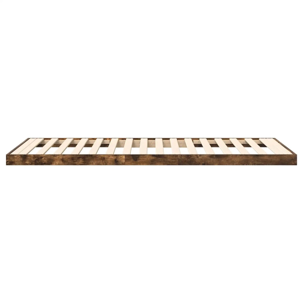Struttura letto a terra Rovere fumé 80 x 200 cm 893536