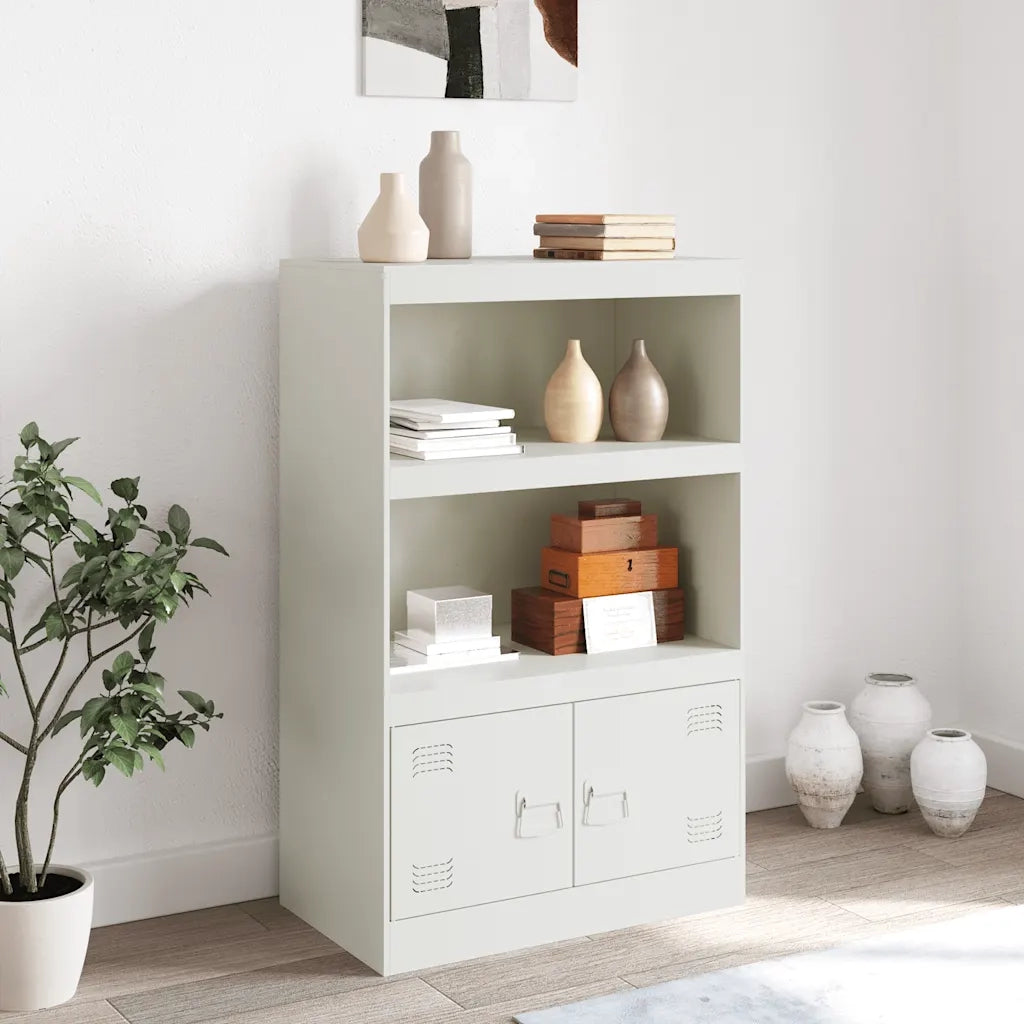 Credenza | Madia | Buffet da pranzo | Armadio da pranzo Bianca 67x39x107 cm in Acciaio