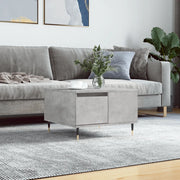 Tavolino Salotto-Tavolino da soggiorno-Tavolo Grigio Cemento 55x55x36,5 cm Legno Multistrato 177046