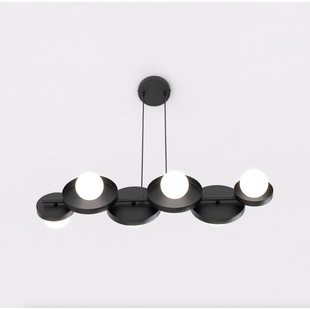 Lampada a sospensione Model in acciaio nero opaco
