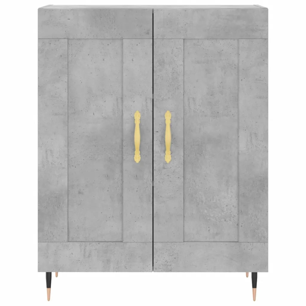 Credenza-Buffet-Armadio da cucina Grigio Cemento 69,5x34x180 cm in Legno Multistrato 544441