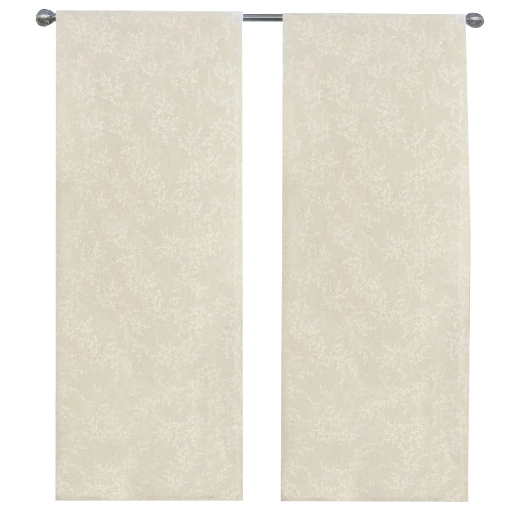 Tende Casa Finestre Porte Interno Coppia 2pz Tessuto Semitrasparente Elegante Moderna 60x240 Cm Beige