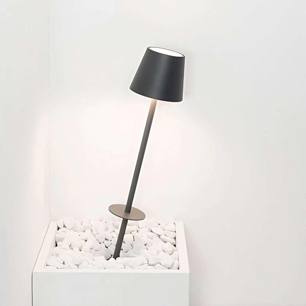 Zafferano Lampada con picchetto Poldina Pro Grigio Scuro, Portatile, Ricaricabile, Dimmerabile, Controllo Touch, Alta Protezione, Altezza Modulabile