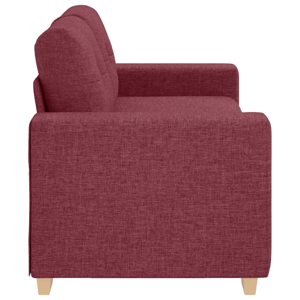 vidaXL Divano Divanetto Rosso Vino 140 cm in Tessuto