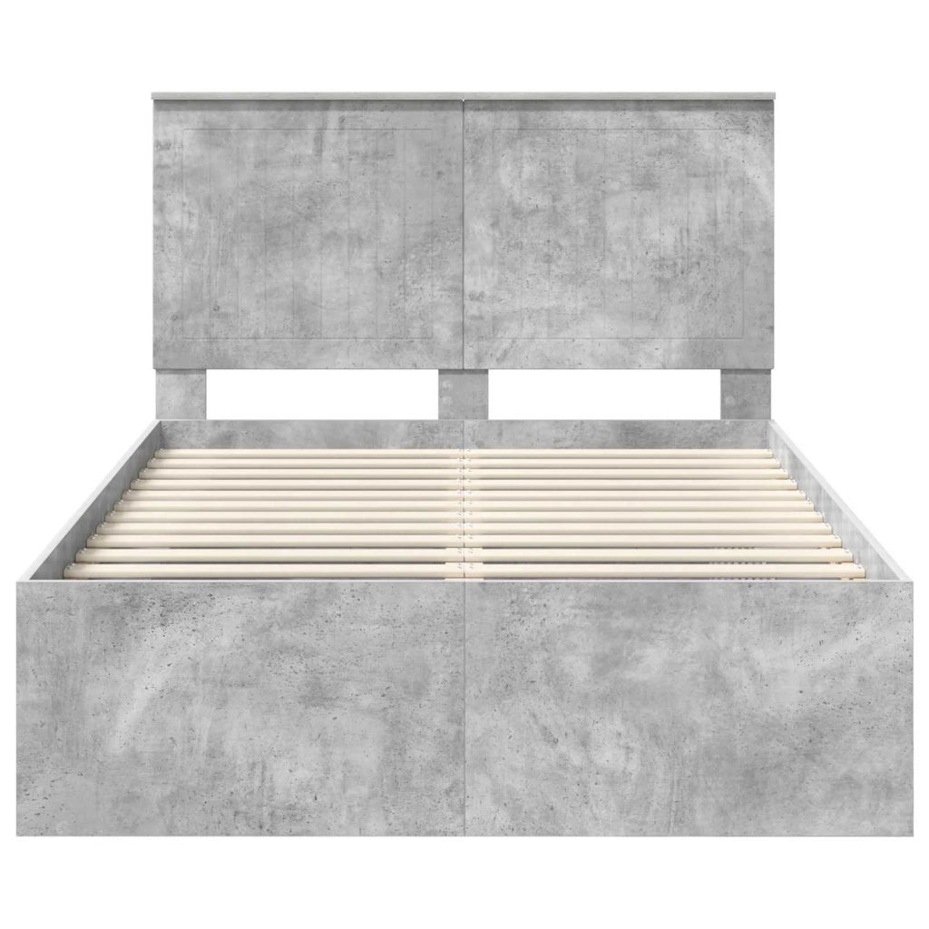 Struttura del letto Calcestruzzo 120 x 190 cm Pino massello