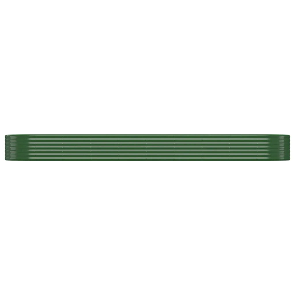 Letto Giardino Acciaio Zincato 396x100x36 cm Verde 319003