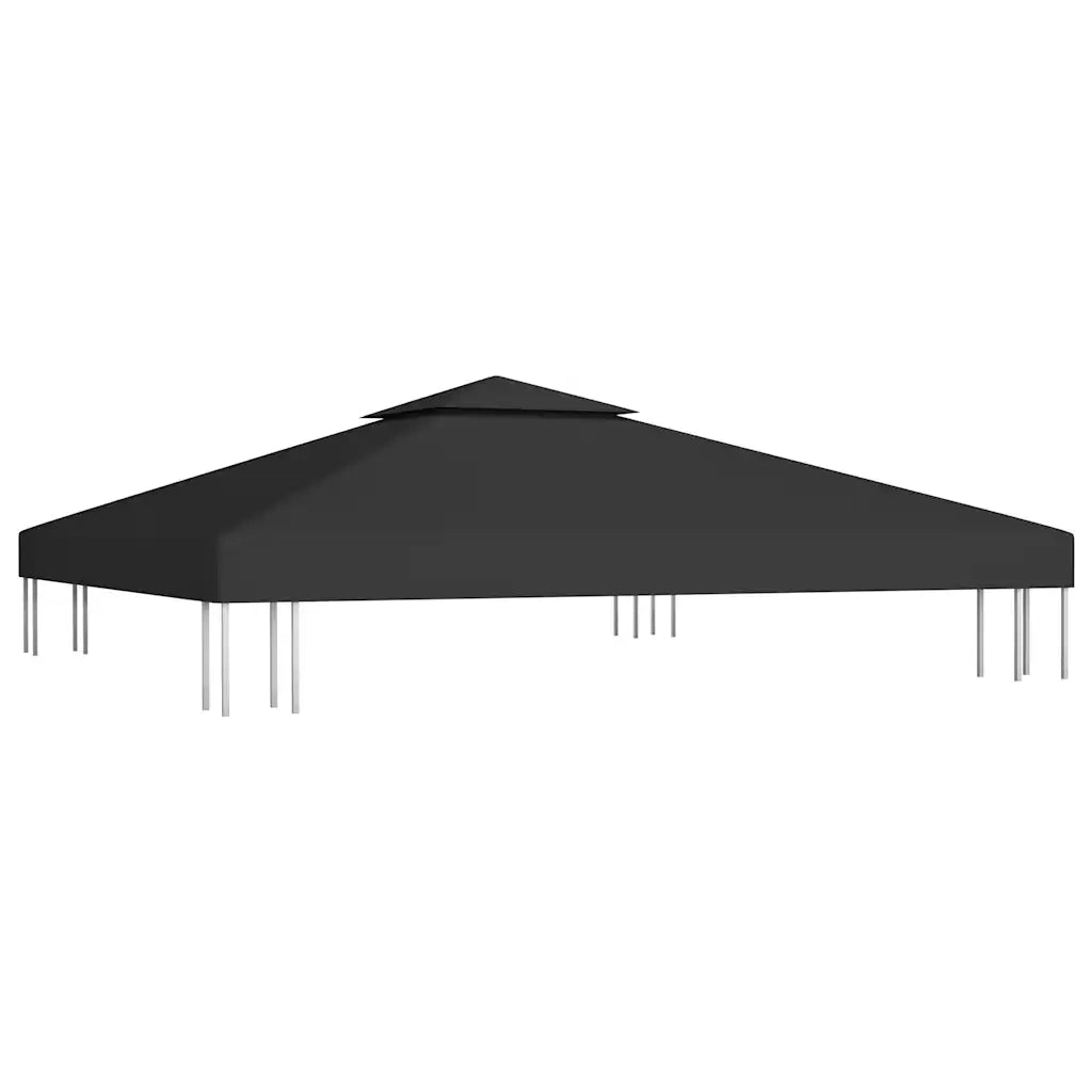 Copertura Superiore per Gazebo a 2 Strati 310 g/m2 3x3 m Nera CFW2834078