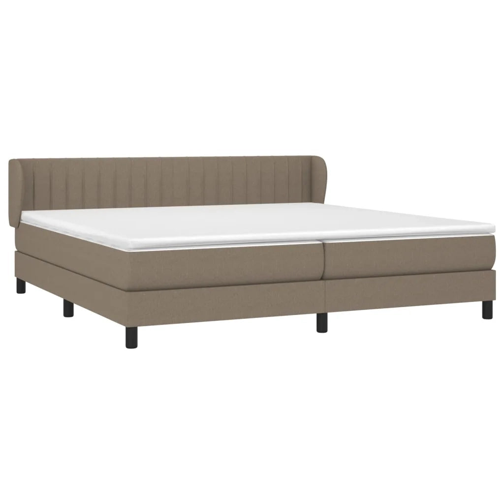 Giroletto a Molle con Materasso Tortora 200x200 cm in Tessuto