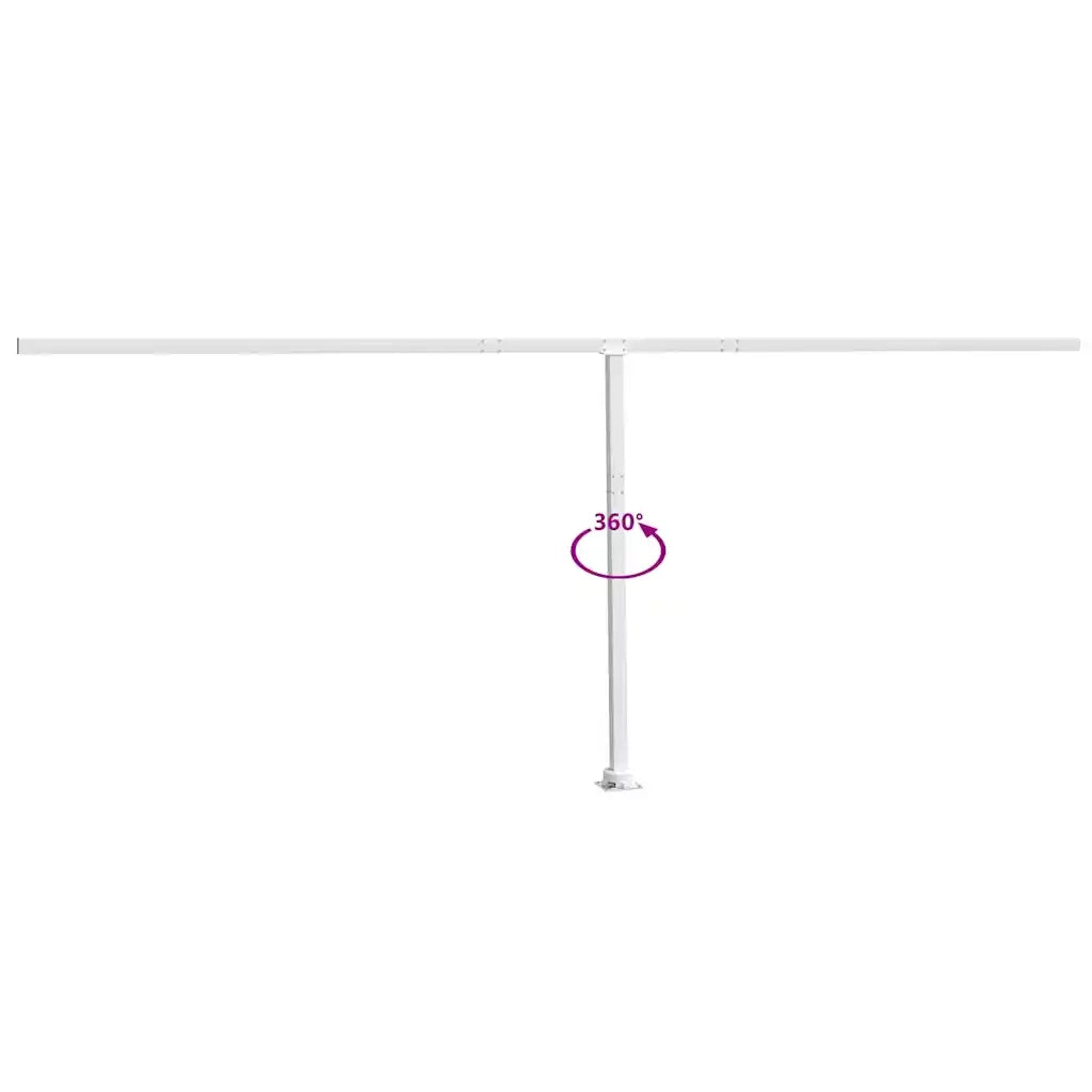 Set Pali per Tenda da Sole Bianco 600x245 cm Ferro 315092