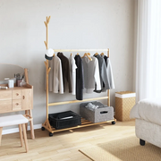 Appendiabiti con Ganci e Ruote 100x35x157 cm in Bamb¨´ CFW7635844