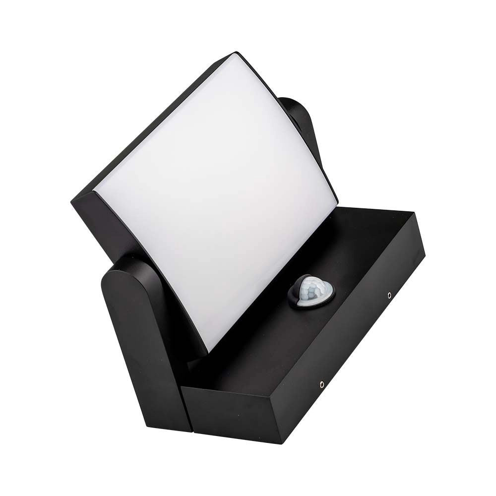 Applique esterna nera PIR LED 3000K 17W IP65 2520lm V-TAC