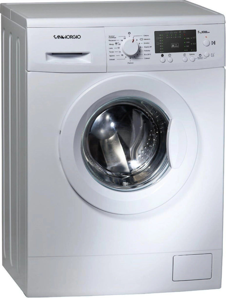 SanGiorgio F510L Lavatrice Frontale Slim 5 Kg 1000 rpm Classe E 15 programmi 79 dB (84x59x47 cm) colore Bianco