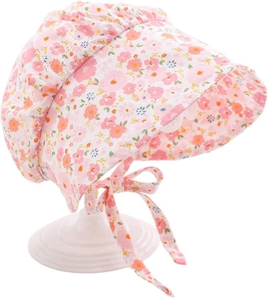 Ombrello solare spesso e zonario di cotone puro per bambine (rosa) taglia S