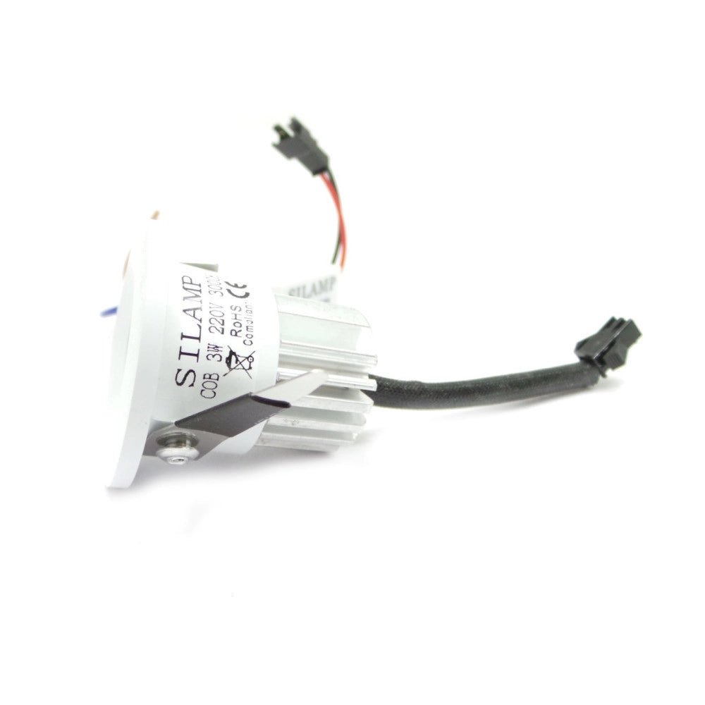 Trade Shop - Mini Faretto Led Da Incasso 3w Cob 40mm Spot Incasso Molla Luce Calda Fredda - -bianco Freddo      -