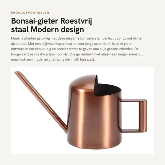 Ricambi per Bonsai - Giardino - 300 ml - Acciaio Inossidabile - Tubo di Regolazione Lungo - Per Interno/Esterno - Facile da Regolare - Luccicante e Corrosione-Resistente - Contenitore di Irrigazione per Piante