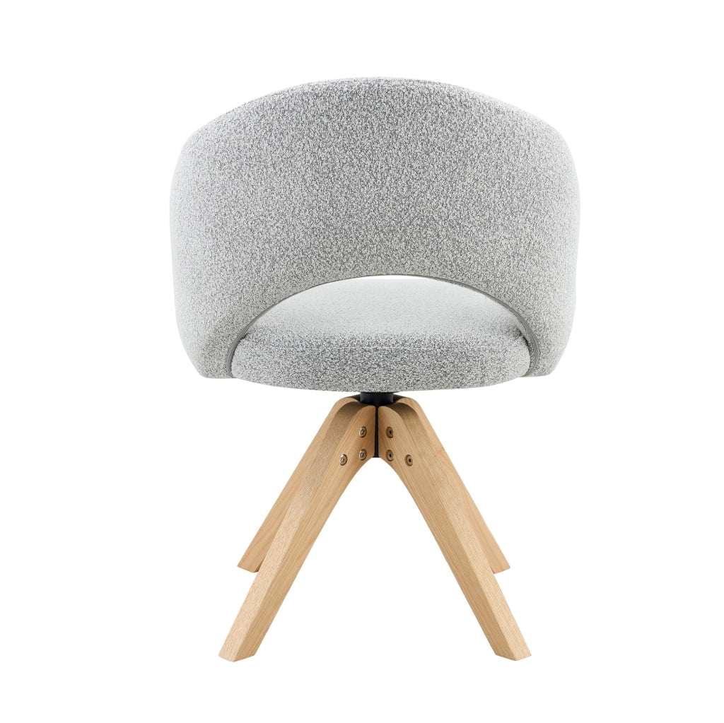 Set di 2 sedie girevoli 360° in velluto grigio chiaro