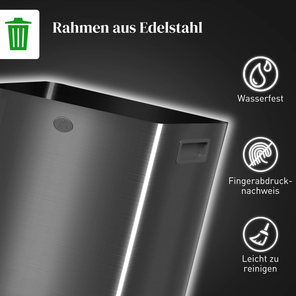 Doppelm¨¹lleimer Pedale ¨C zephmum ¨C Acciaio Inox Plastica 2x20L